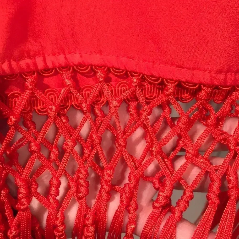 MICHAEL Michael Kors Coral Fringe Boxy Fit Top - Picture 5 of 8